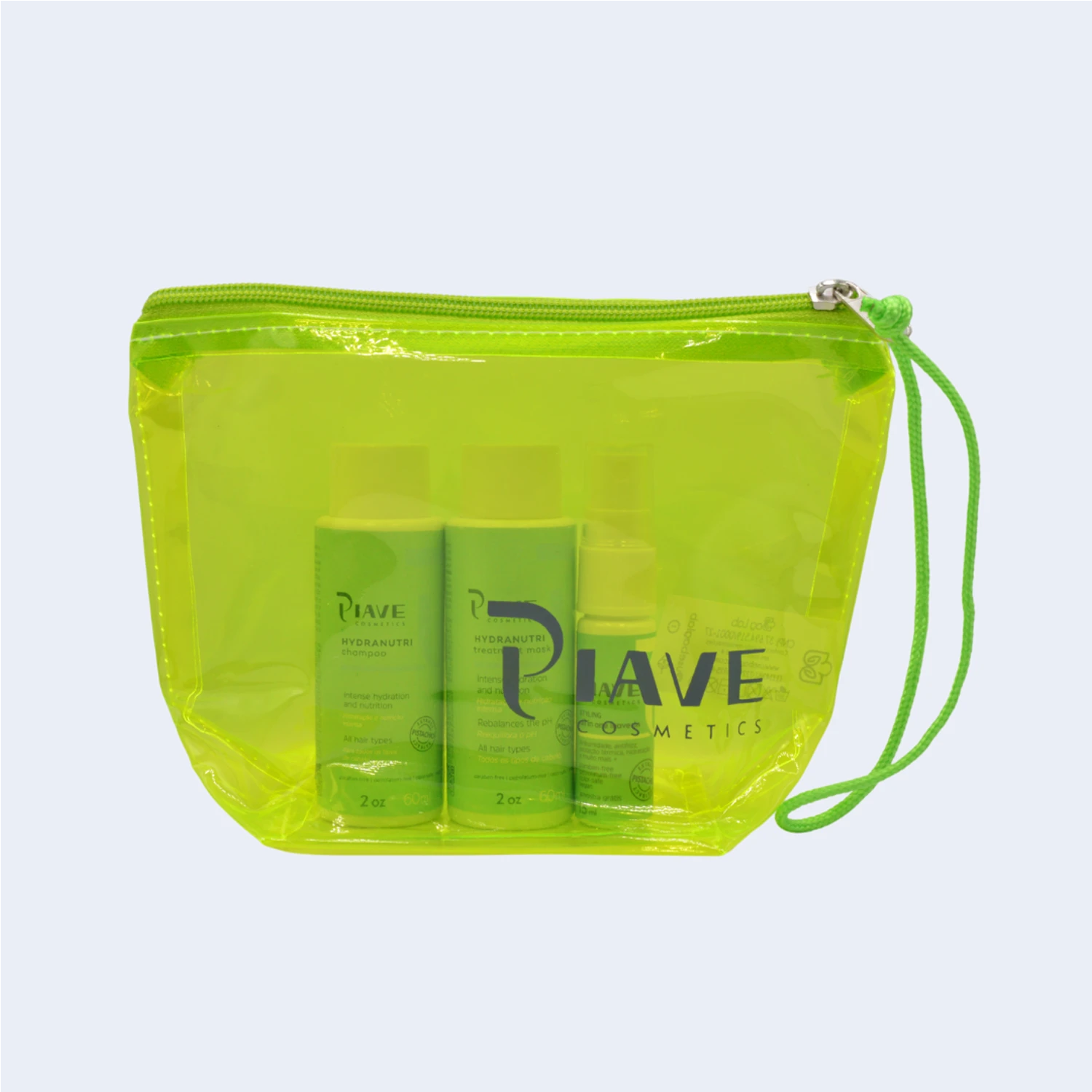 Mini Kit HydraNutri Travel Verde: Shampoo, Máscara e Leave-in