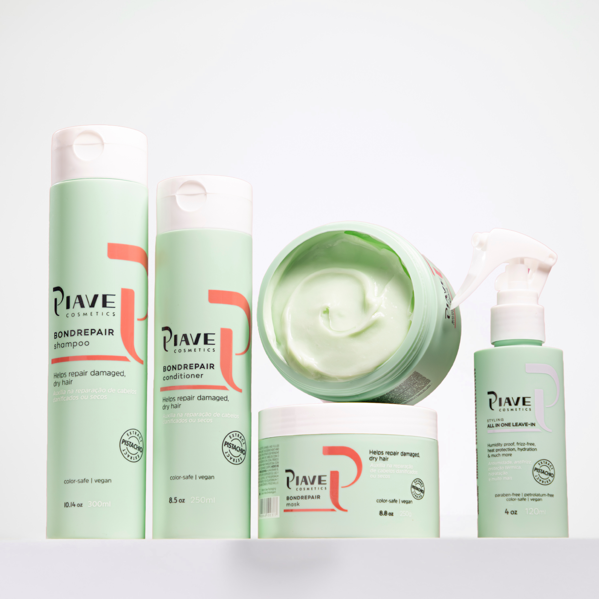 Kit BondRepair Completo: Shampoo, Condicionador, Máscara e Leave-in