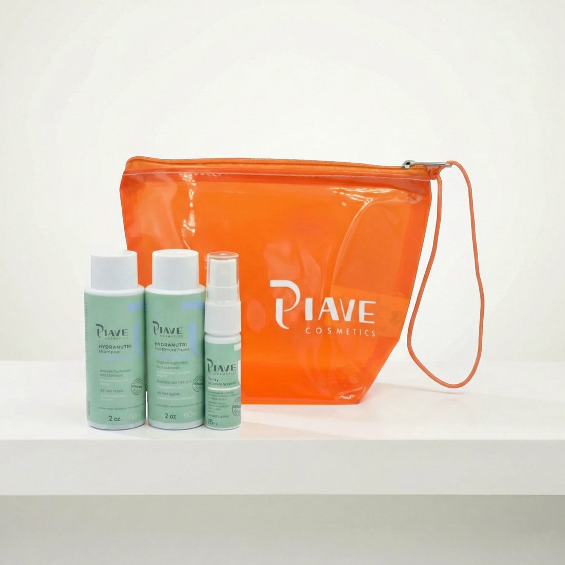 Mini Kit HydraNutri Travel Salmão: Shampoo, Máscara e Leave-in