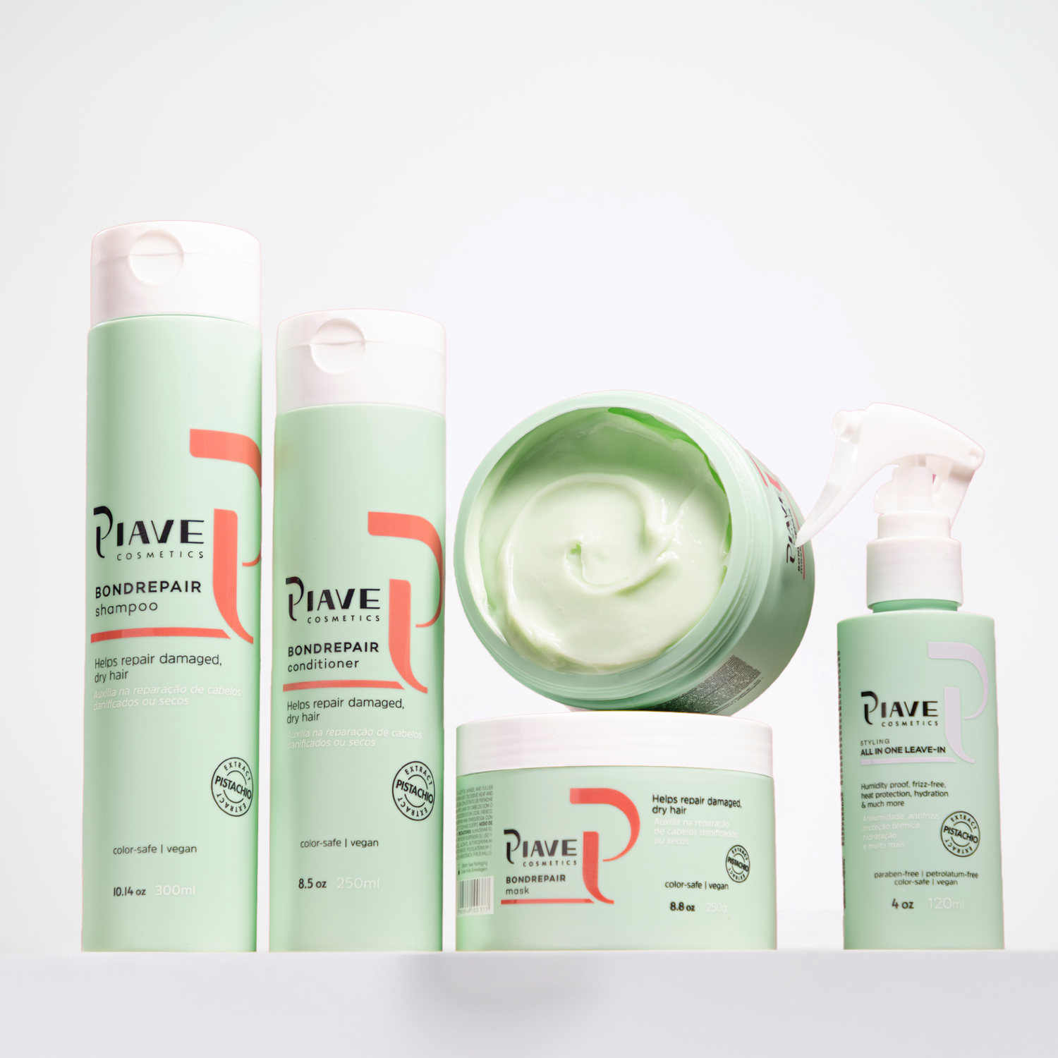 Kit BondRepair Completo: Shampoo, Condicionador, Máscara e Leave-in