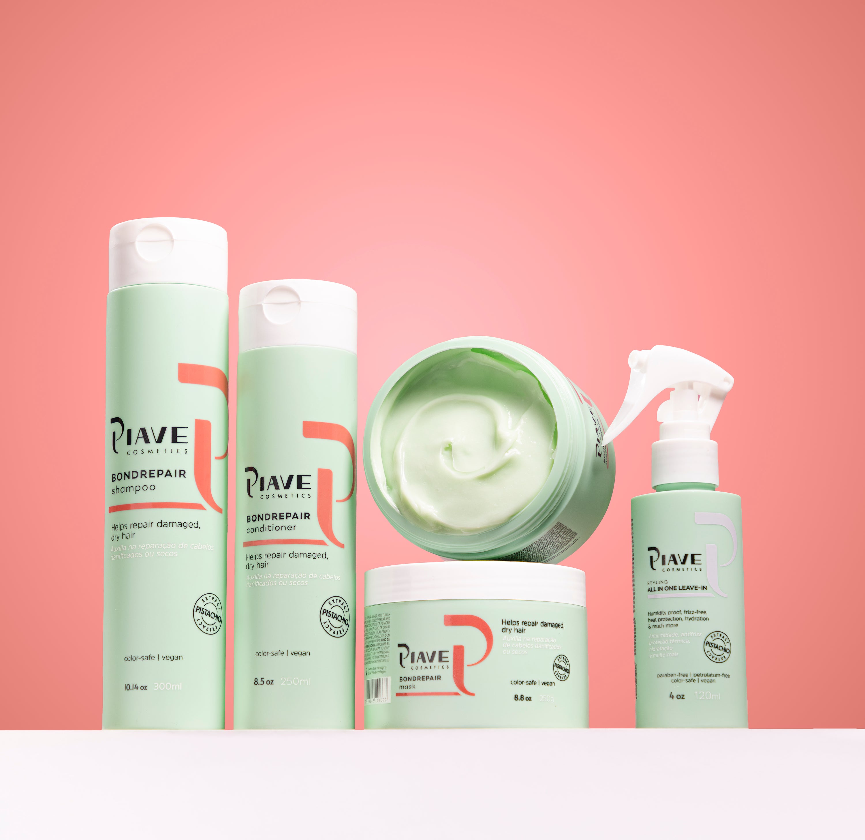 Kit BondRepair Completo: Shampoo, Condicionador, Máscara e Leave-in